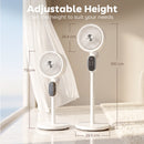 HOMCOM 20 DB Standing Fan For Bedroom, Pedestal Fan With Oscillating