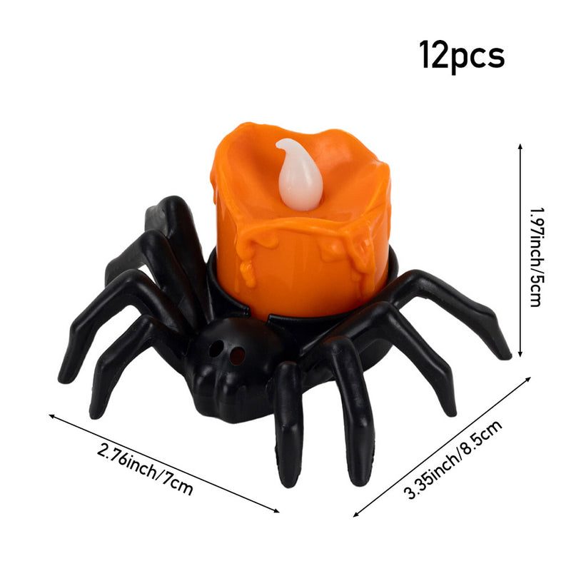 Creepy Spider LED Candle Set