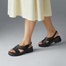 Open Toe Heeled Sandals - Black