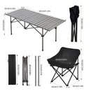 Breeins 95cm or 120cm Portable Folding Camping Table with 4 or 6 Chairs