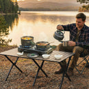 Outsunny Camping Cookware Set For 2-3 People, Camping Cooking Kit, Grey