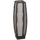 Outsunny Rattan Solar Floor Lamp W/ Auto On/Off LED Light For Porch, Yard
