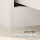 HOMCOM Modern Bedside Table With 2 Drawers For Bedroom, Living Room, White