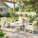 Outsunny Rattan Garden Furniture Set, Outdoor Furniture Conversation Set