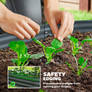 Outsunny 4 x 2 x 4.6ft Galvanised Raised Garden Bed with Trellis, Dark Grey