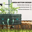Outsunny 4 x 2 x 4.6ft Galvanised Raised Garden Bed with Trellis, Dark Grey