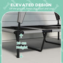 PawHut Cooling Raised Dog Bed w/ Breathable Mesh, Light Grey