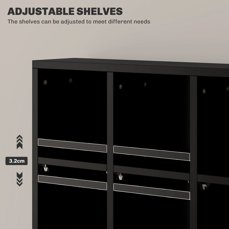 HOMCOM DVD CD Media Storage Rack, Video Display Unit, 89 X 130.5 Cm, Black