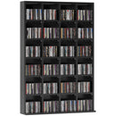 HOMCOM DVD CD Media Storage Rack, Video Display Unit, 89 X 130.5 Cm, Black