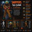 6ft Tall Animated Snippers The Clown Halloween Prop Decoration With LED Eyes