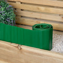 15cm X 9m Large Plastic Corrugated Lawn Garden Edging Border In Green