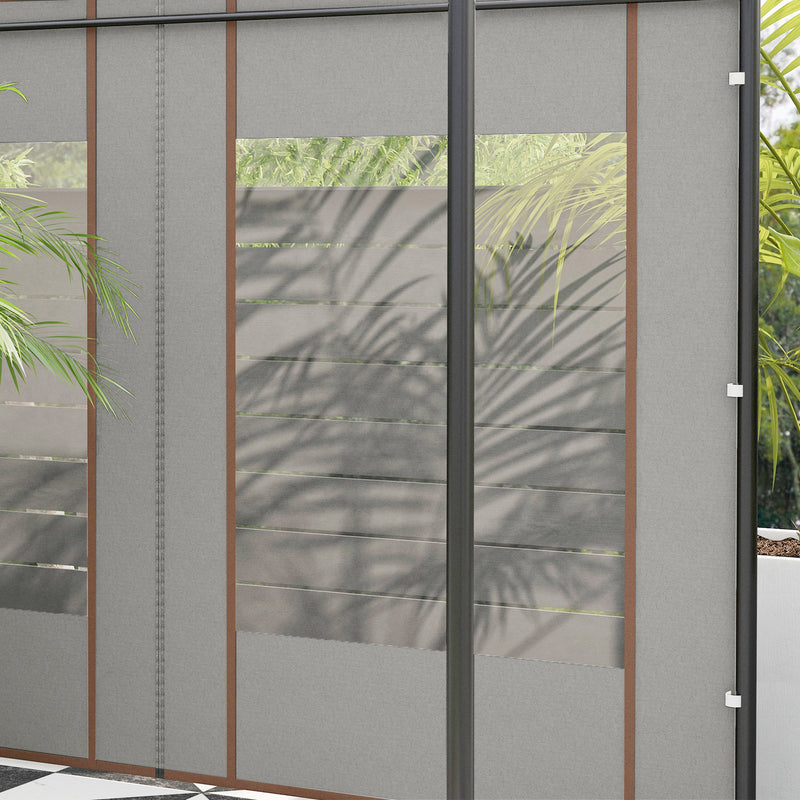 Outsunny 3x3(m) or 3x6m Pop Up Gazebo Side Panels with Windows, Grey