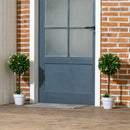 HOMCOM Set Of 2 Potted Artificial Plants Ball Tree With Flowers