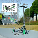 AIYAPLAY Kids Scooter, Foldable Kick Scooter W/ Adjustable Handlebar, Green