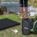 Outsunny Self-Inflating Single Sleeping Pad Air Bed With Carry Bag - Grey/Khaki