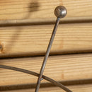 Set Of 2 54cm X 40cm Medium Bare Rusted Steel Garden Plant Supports