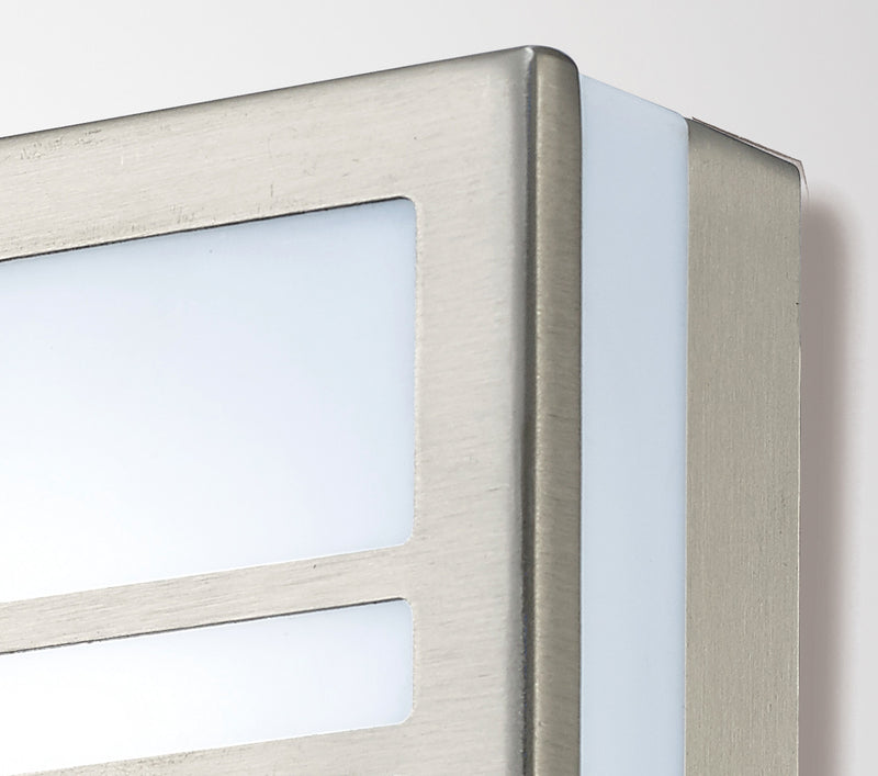 Alderley  Square Wall Lamp with 1 Light - Stainless Steel