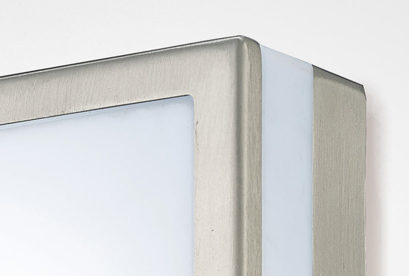 Alderley Louvre Wall Lamp with 1 Light Stainless Steel