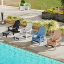 All-Weather Adirondack Lounge Patio Chair