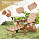 All-Weather Adirondack Lounge Patio Chair