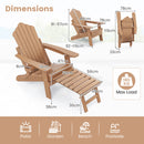 All-Weather Adirondack Lounge Patio Chair