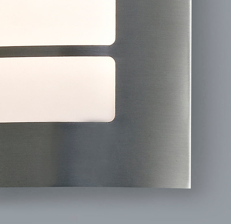 Allenford Rectangular Wall Lamp with 1 Light - Stainless Steel