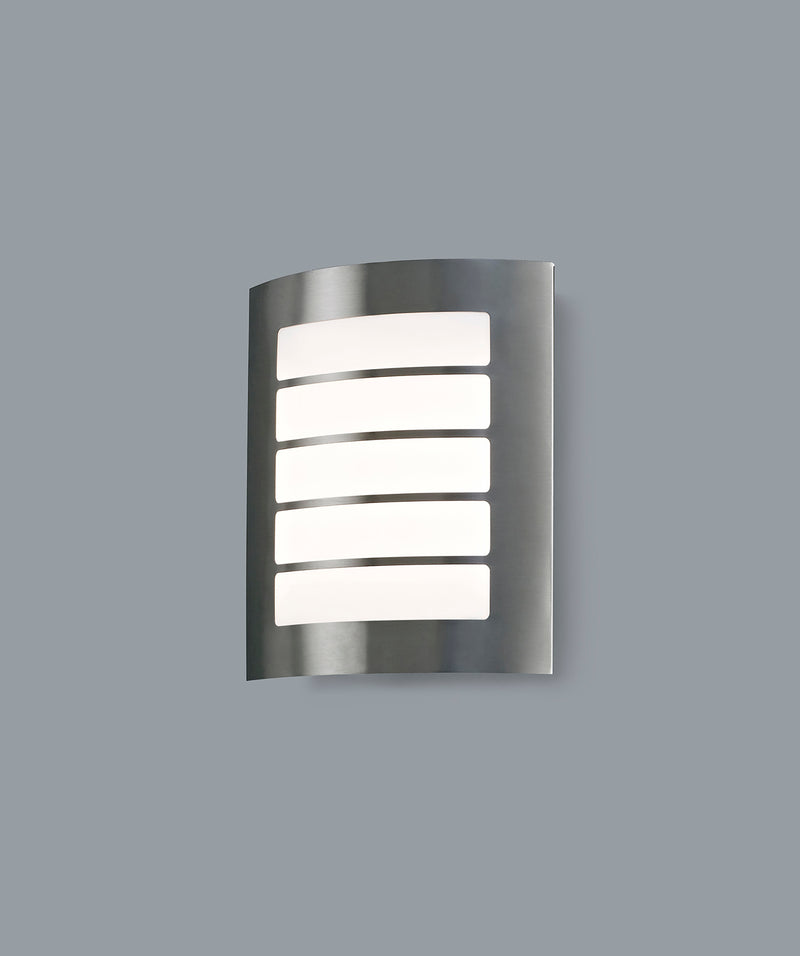 Allenford Rectangular Wall Lamp with 1 Light - Stainless Steel