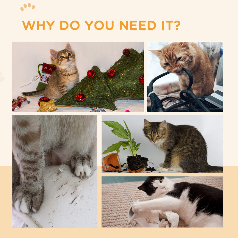 PawHut Cat Wheel with Brake, Scratching Pads for Health
