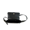 Amanda Faux Leather Shoulder Bag -  Black