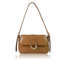 Amanda Faux Leather Shoulder Bag -Tan