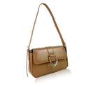 Amanda Faux Leather Shoulder Bag -Tan