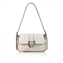 Amanda Faux Leather Shoulder Bag -Ivory