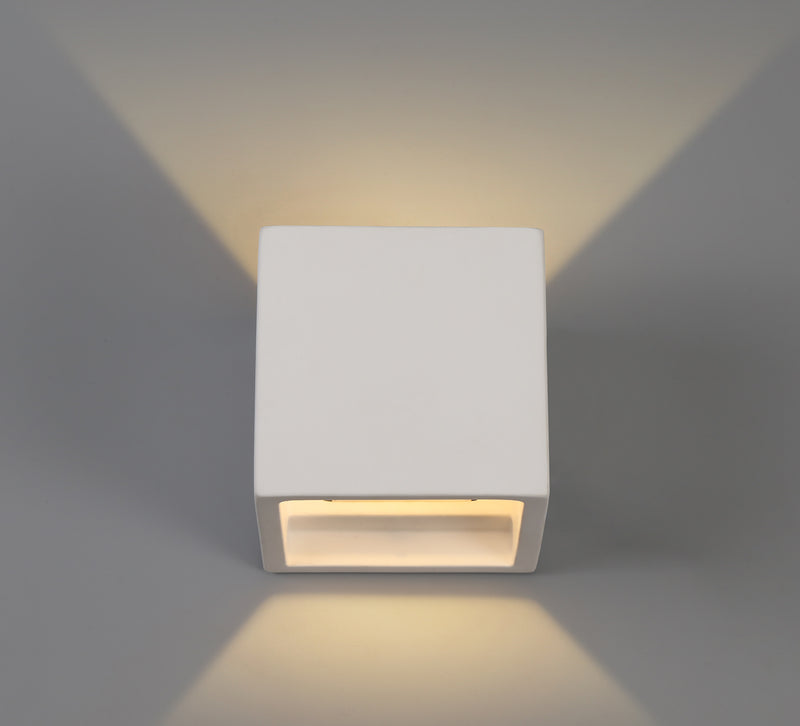 Ambleside Square Wall Lamp  with 1 Light -  White Paintable