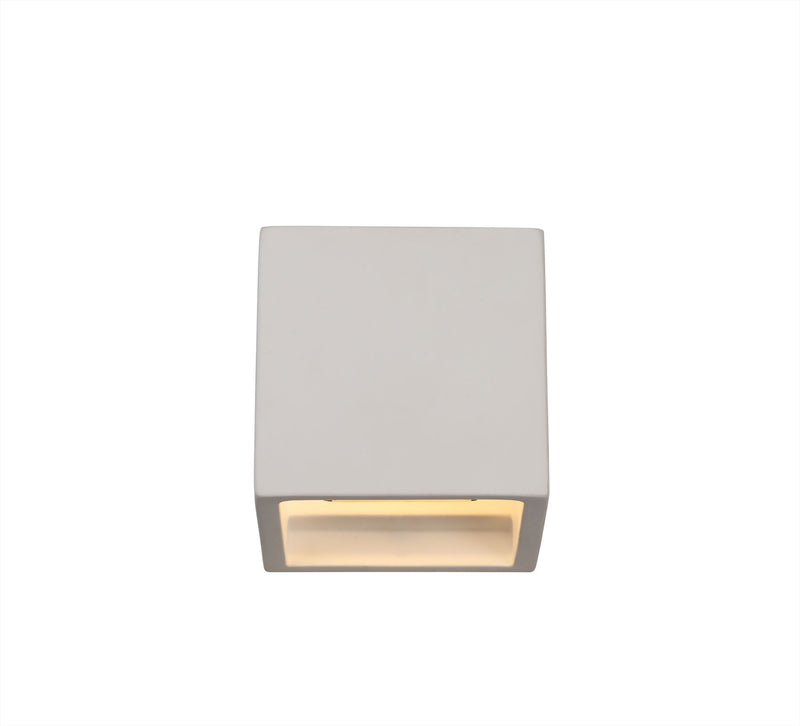 Ambleside Square Wall Lamp  with 1 Light -  White Paintable