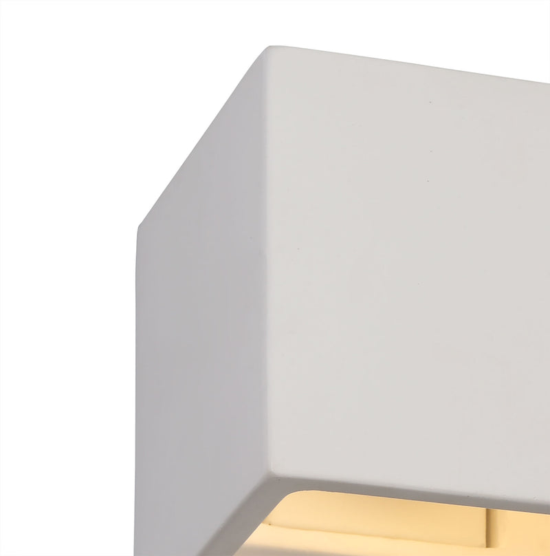 Ambleside Square Wall Lamp  with 1 Light -  White Paintable
