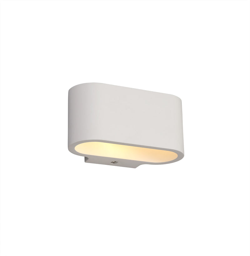 Ambleside Oval Wall Lamp 1 Light White Paintable