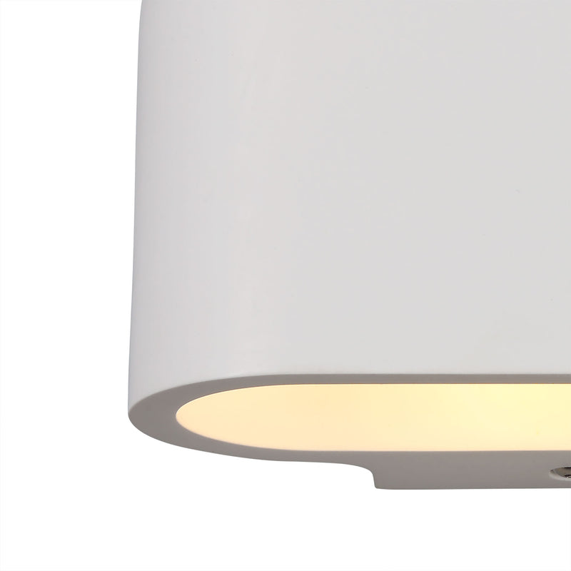 Ambleside Oval Wall Lamp 1 Light White Paintable