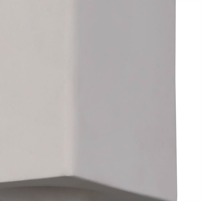 Ambleside Rectangular Wall Lamp 2 Light White Paintable