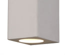 Ambleside Rectangular Wall Lamp 2 Light White Paintable