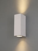 Ambleside Rectangular Wall Lamp 2 Light White Paintable