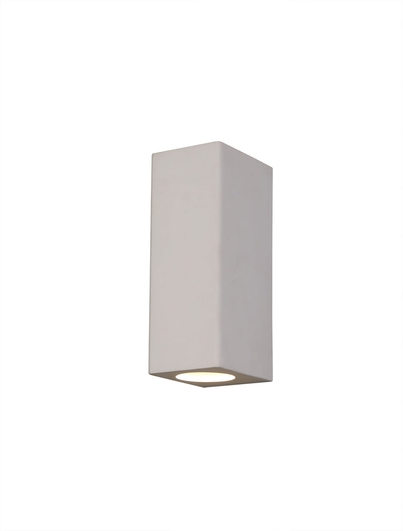 Ambleside Rectangular Wall Lamp 2 Light White Paintable