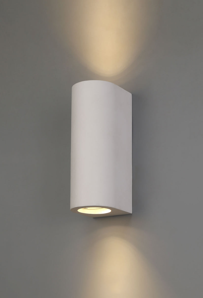 Ambleside Cylinder Wall Lamp with  2 Lights - White Paintable