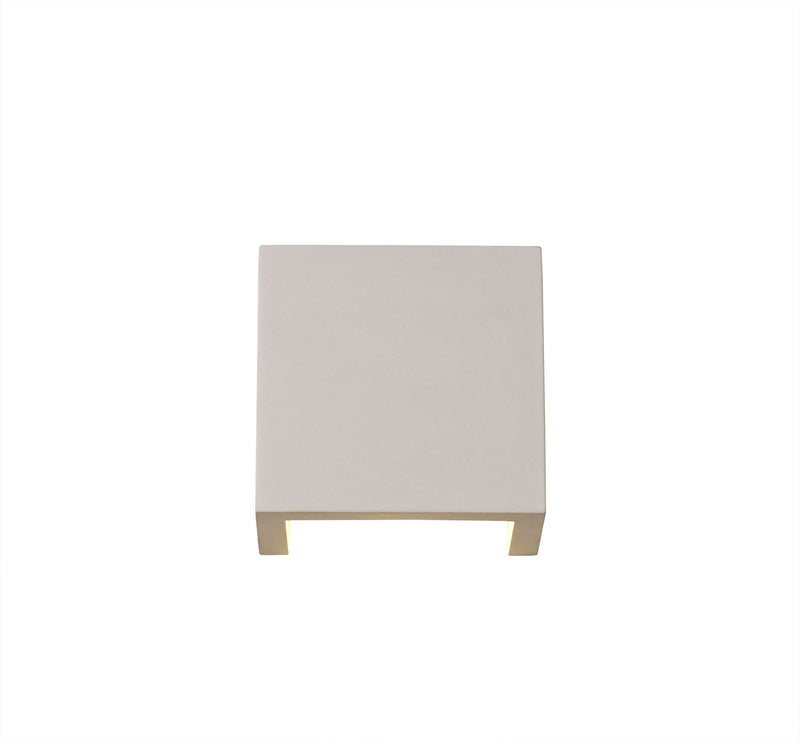 Ambleside Square Wall Light with 1 Light - White Paintable