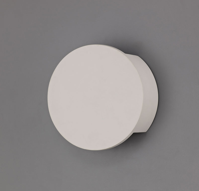 Ambleside Round Wall Lamp with 1 Light -White Paintable