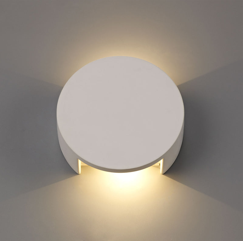 Ambleside Round Wall Lamp with 1 Light -White Paintable