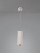 Ambleside Rectangular Pendant 1 Light White Paintable - Polished Chrome