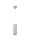 Ambleside Rectangular Pendant 1 Light White Paintable - Polished Chrome
