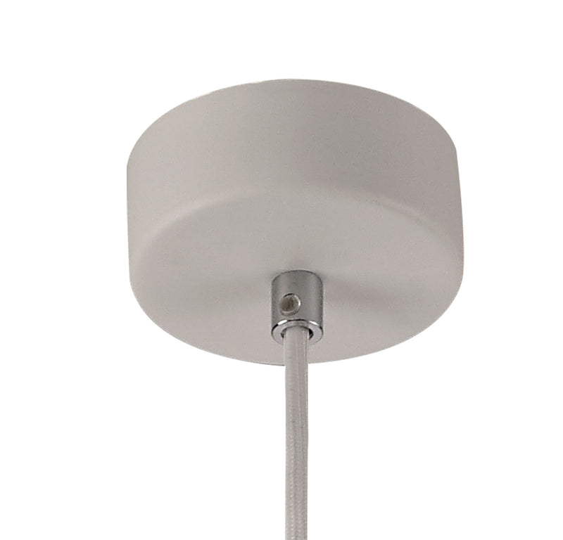 Ambleside Rectangular Pendant 1 Light White Paintable - Polished Chrome