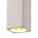 Ambleside Rectangular Pendant 1 Light White Paintable - Polished Chrome