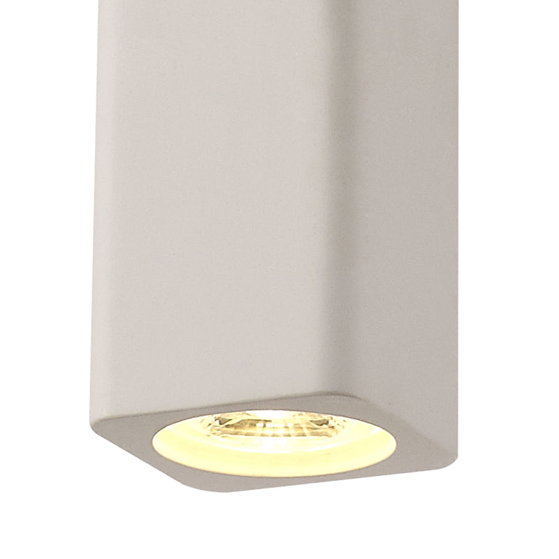 Ambleside Rectangular Pendant 1 Light White Paintable - Polished Chrome